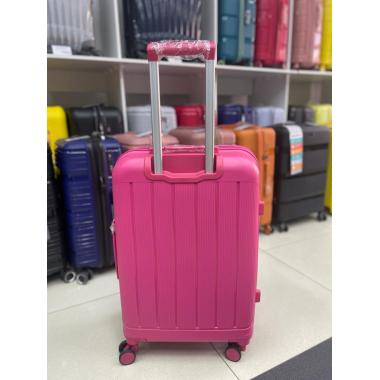 Чемодан 24 дюйма Mironpan темно-розовый с расширением из полипропилена (м97-2)
