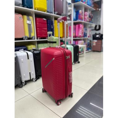 Чемодан 24 дюйма Sonara красный с расширением из полипропилена