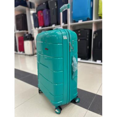 Чемодан 24 дюйма Travel Fashion One бирюзовый из полипропилена
