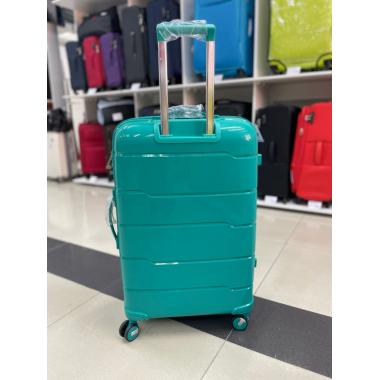 Чемодан 24 дюйма Travel Fashion One бирюзовый из полипропилена